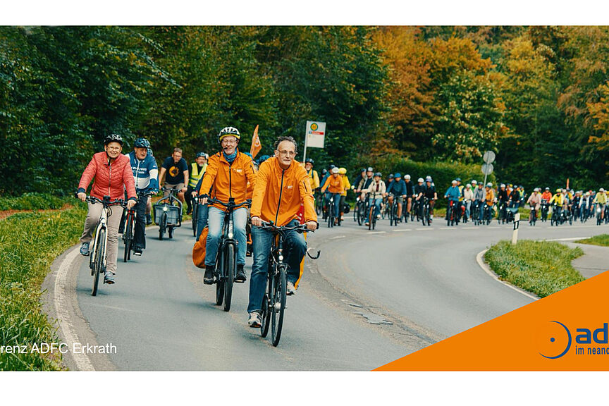 Demo _Neaandertal _2026 Radler fahren durch das Neandertal